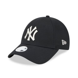 New Era New York Yankees Womens Metallic Logo Black 9FORTY Adjustable Cap 60292748