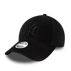 New Era New York Yankees Womens Towelling Black 9FORTY Adjustable Cap 60298644