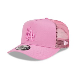 New Era LA Dodgers Tonal Mesh Pink A-Frame Trucker Cap 60358164 
