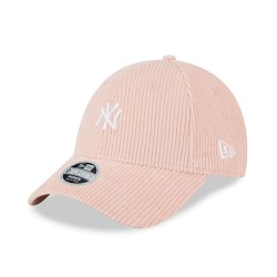 New Era New York Yankees Womens Cord Pink 9FORTY Adjustable Cap 60424675 PINK