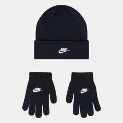 Nike Boys Club Beanie/Glove Set 9A2961-023 BLACK