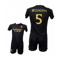 Παιδικό Σετ Ποδοσφαίρου Real Madrid Bellingham Μαύρο/Χρυσό