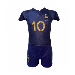 Παιδικό Σετ Ποδοσφαίρου Εθνική Γαλλίας Mbappe Σκούρο Μπλε