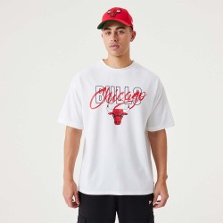 Chicago Bulls NBA Script White Oversized T-Shirt 60332199