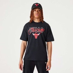 Chicago Bulls NBA Script Black Oversized T-Shirt 60332209