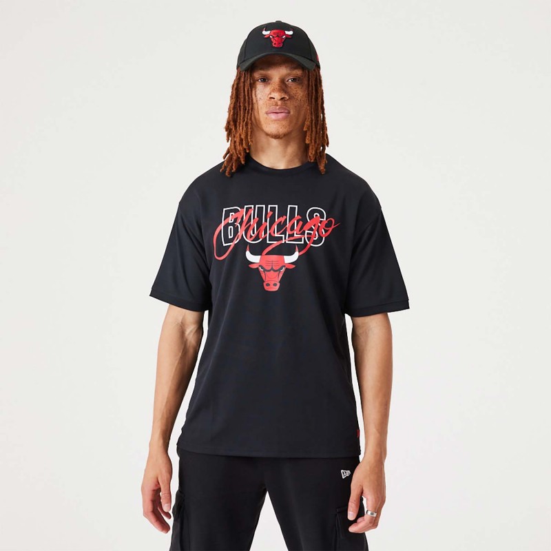 Chicago Bulls NBA Script White T-Shirt