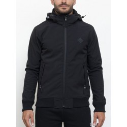 Russell Athletic ZIP THROUGH HOODY SOFTSHELL JACKET A3722-2 A3722-2-099 RUSSELL ATHLETIC Μαύρο