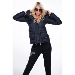 BODY ACTION HIP-LENGTH QUILTED JACKET 071826 (Μαύρο)