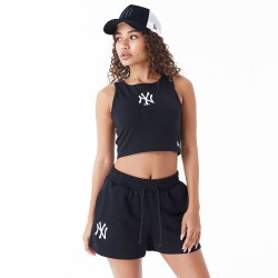 New York Yankees Womens MLB Lifestyle Black Crop Tank Top 60435314